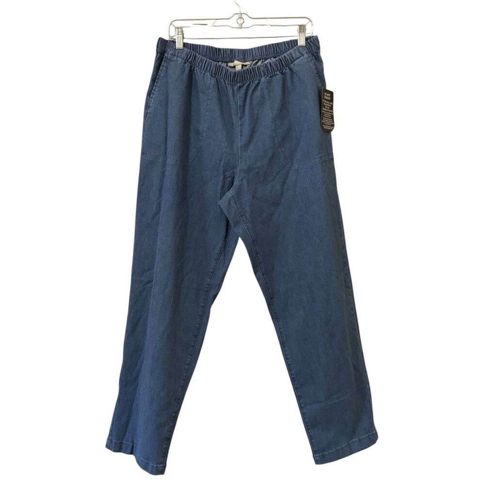 Woman Within Women Size 20W Pull On Jeans Stretch Classic Comfort Elastic NWT
